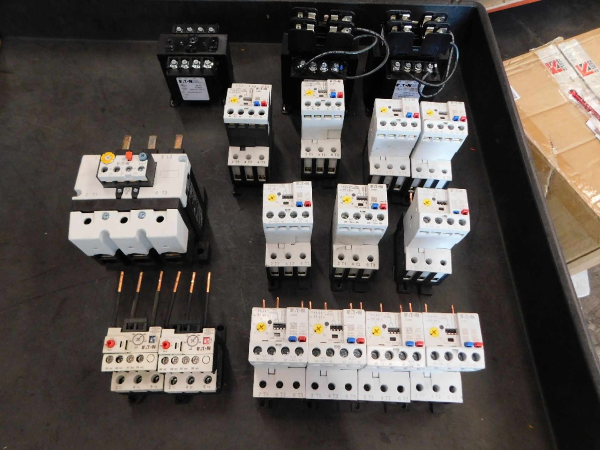 19x Eaton Relays and Transformers - Assorted Models