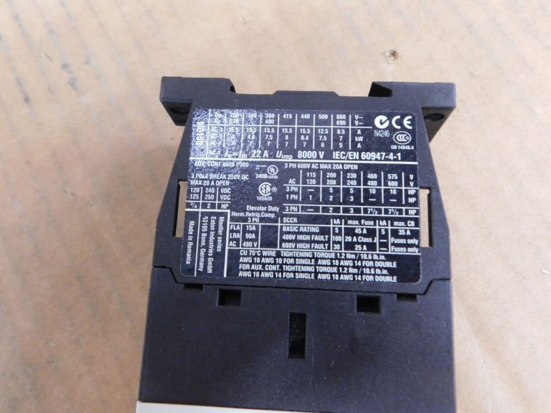 10x Eaton XTCE015B10C Other Contactors Non-Reversing 3P 28 415/480VAC 40/60Hz - Image 7 of 7