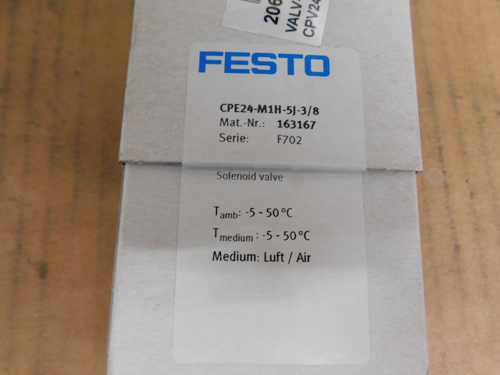 1x Festo Unused Surplus CPE24-M1H-5J-3/8 Misc. Valves Solenoid 24VDC 1.5W - Image 2 of 4