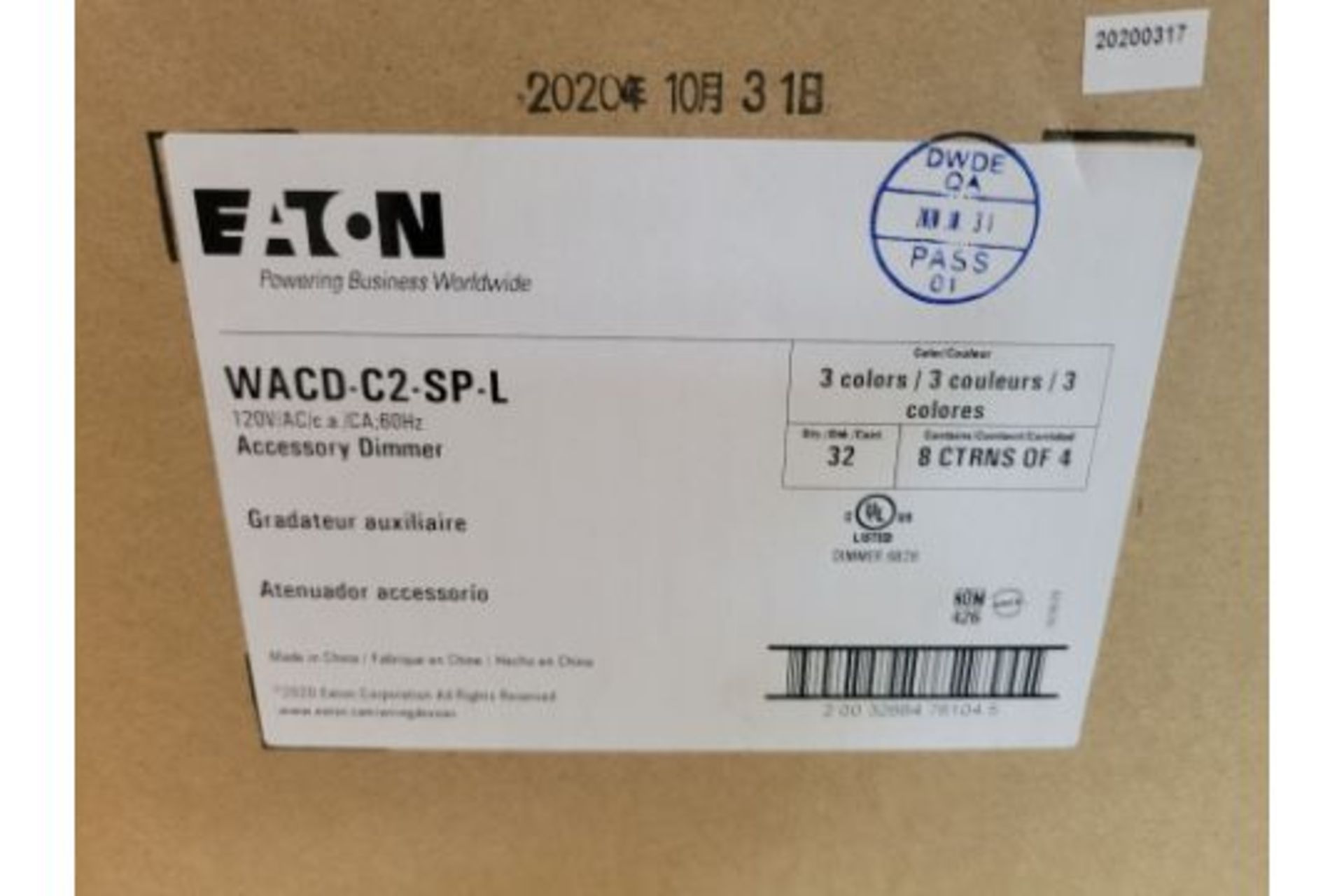 32x Eaton WACD-C2-SP-L Light and Dimmer Switches WiFi Smart Dimmer 120V 3 way