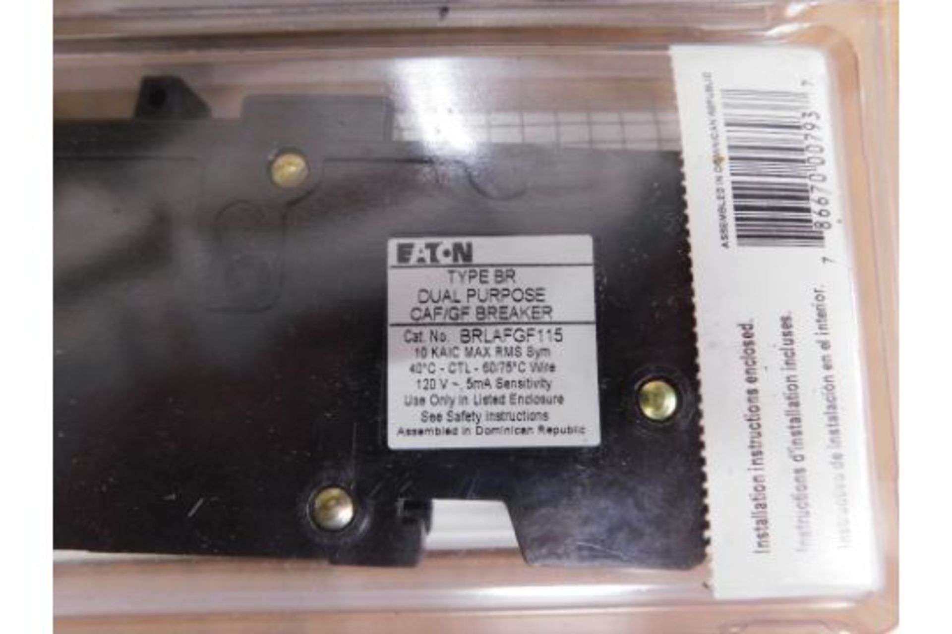 10x Eaton BRLAFGF115CS Miniature Circuit Breakers (MCBs) BR 1P 15A 240V 50/60Hz 1Ph - Image 6 of 6