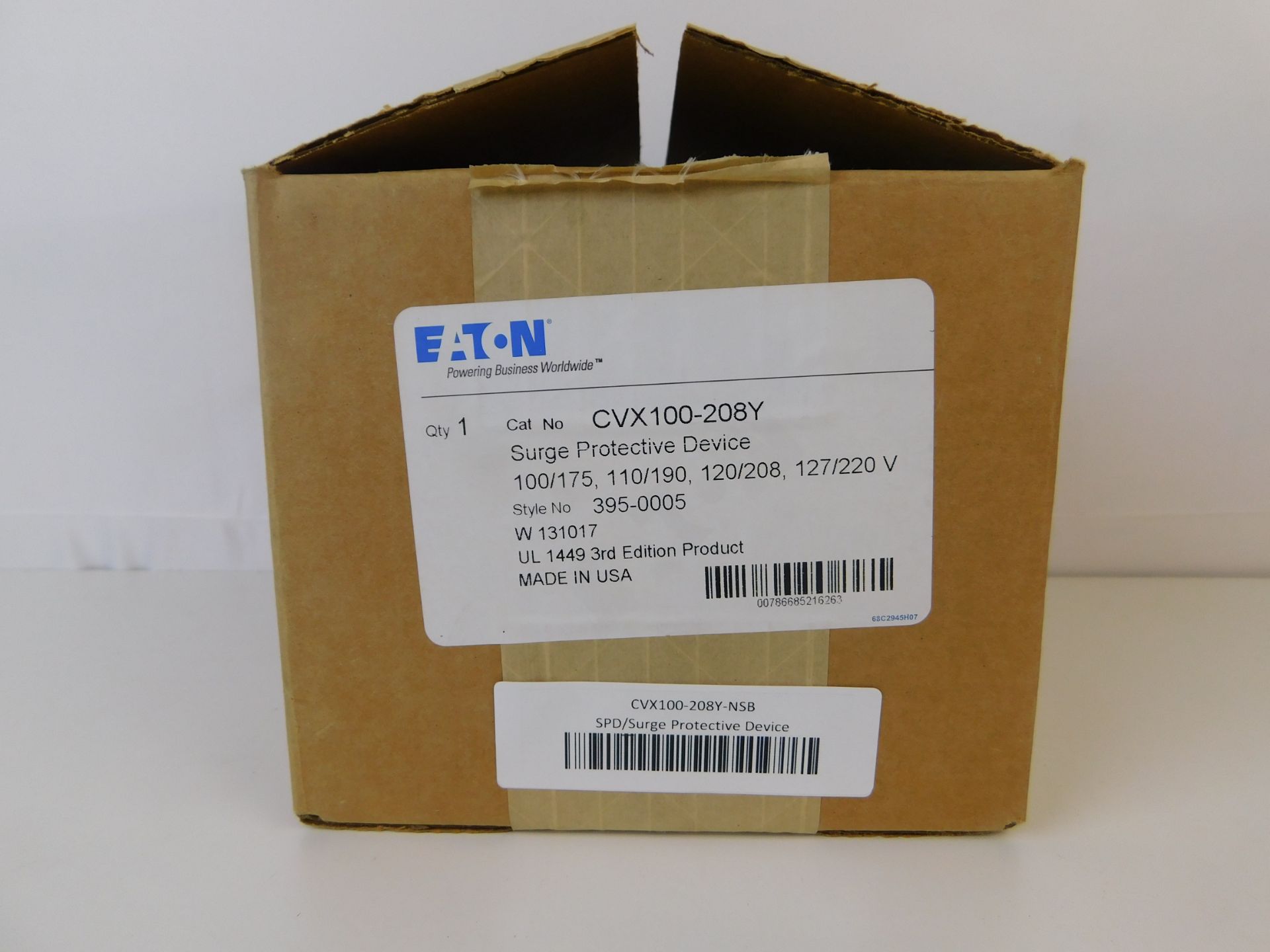 1x Eaton CVX100-208Y Surge Protection Devices (SPDs) Non-Modular 208V 3Ph 0HP 0W 0ft 0 PSI 4Wire 0Ja - Image 2 of 2
