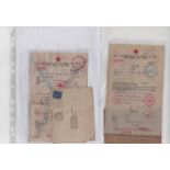 Envelopes. 1941-45 Window envelopes for use in the islands (11, two with forms, one with tiny