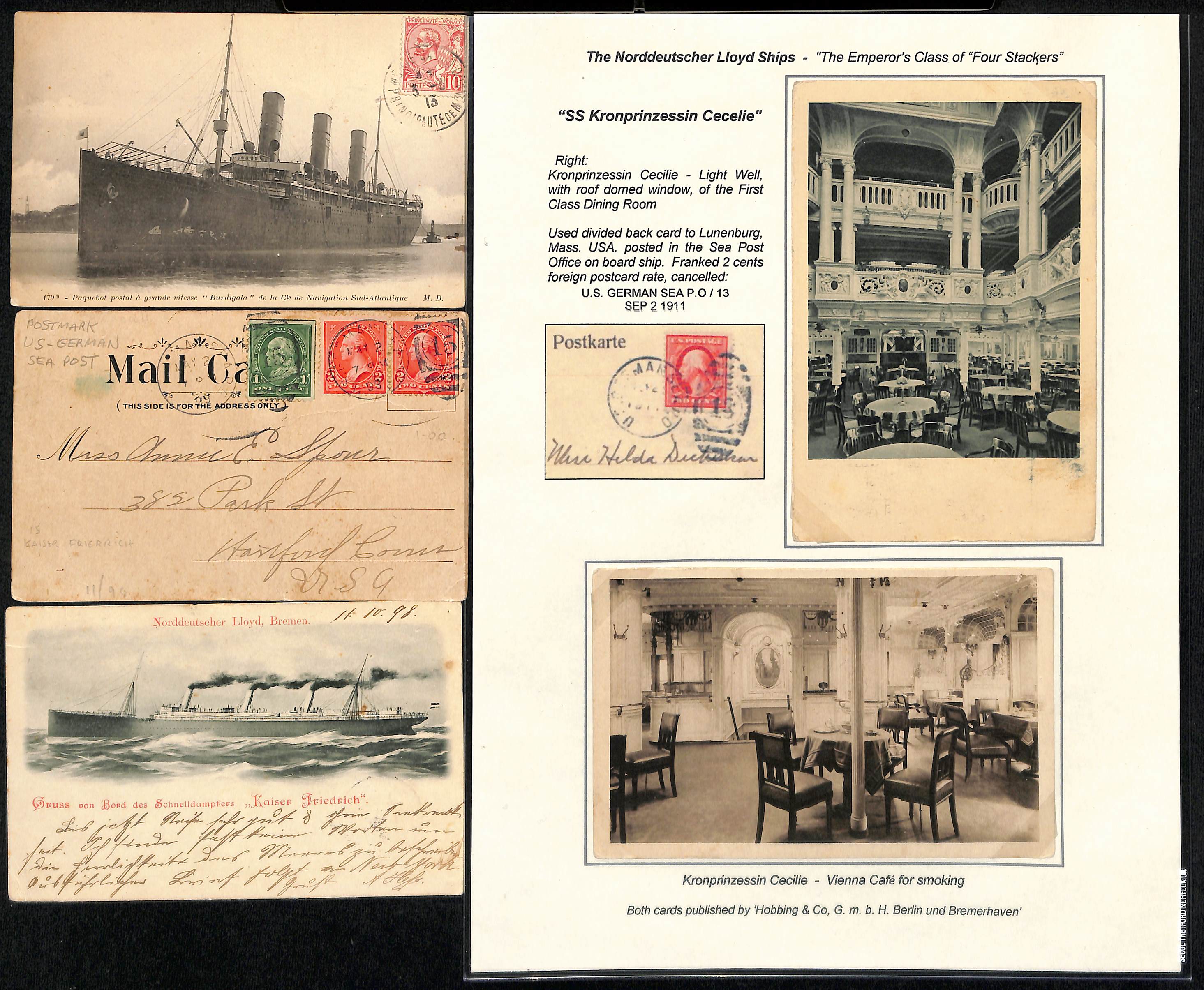 Kaiser Class Ships. 1898-1915 Picture postcards and ephemera, comprising "Kaiser Friedrich" - Image 2 of 9