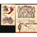 M.C.C Tours of Australia. 1932-80 Ephemera comprising 1932 "M.C.C in Australia" Christmas card