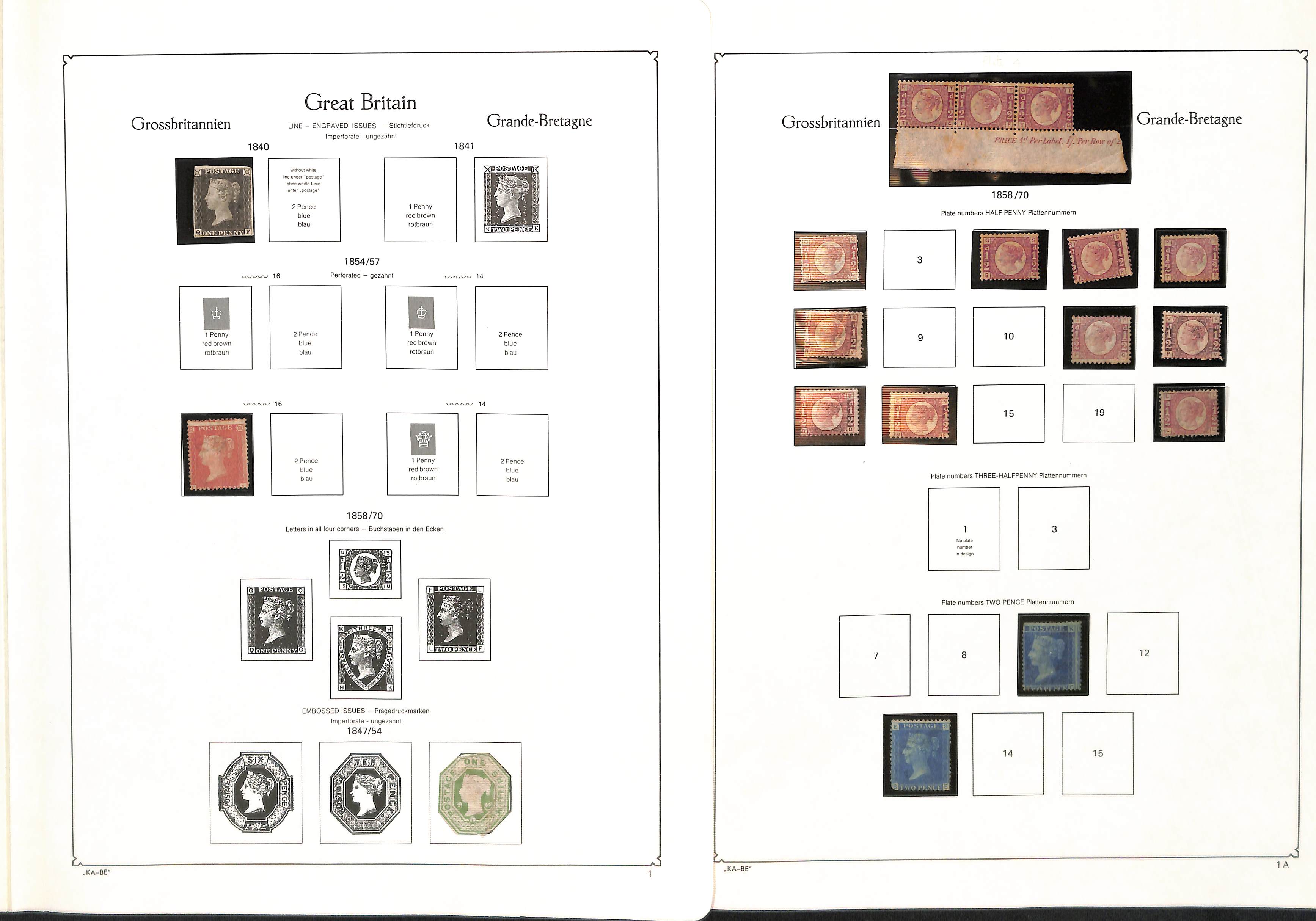 1840-1979 Mint Collection in an album including 1840 1d black QF plate 1a (three margins, probably - Image 4 of 24