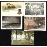 1905-15 Picture postcards including an early Chrome-lithograph card of a native and huts printed