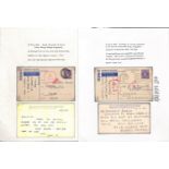 1944-45 G.B 3d P.O.W postcards to P.O.Ws in Malaya (4, two to Pte R.D Cracknell) or to E.C Cooper,