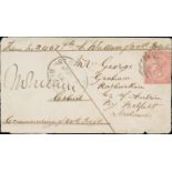 1d Soldiers Rate. 1874 (June 2) Cover to Ireland headed "From no 2467 Pte A. Wallace 1/20th Regt",
