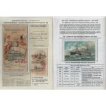 Barbarossa Class Ships. 1901-09 Picture postcards and ephemera with "Friedrich der Grosse" passenger