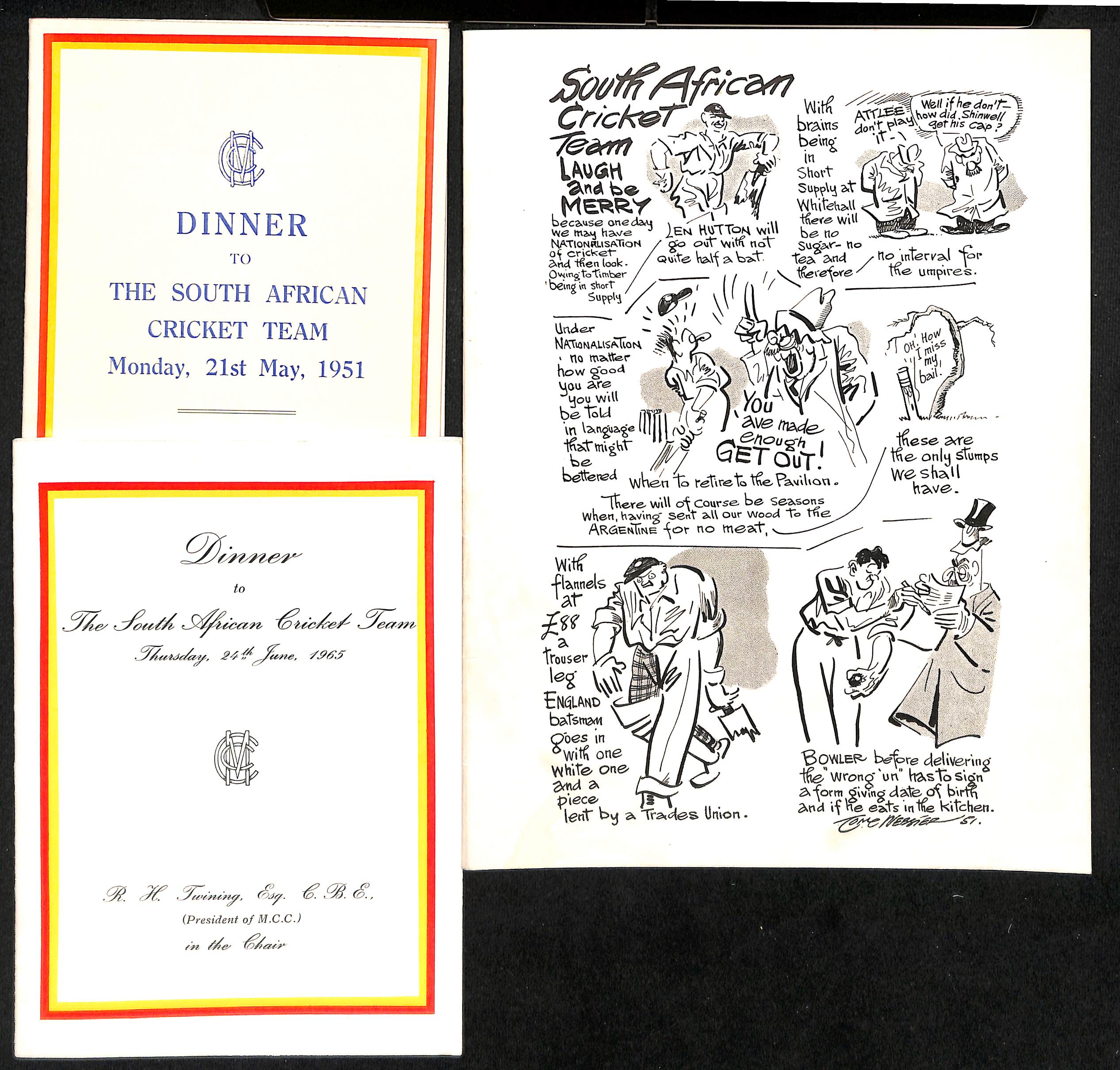 South Africa - Tours to England. 1904-2003 Ephemera including scarce 1904 programme of the - Image 2 of 3