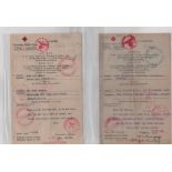 1941-42 Forms to or from Guernsey all with red 28mm Wehrmacht censor applied in Berlin, five with