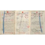 1944 Forms to or from Jersey all with black 34mm Wehrmacht censor applied in Berlin, the final