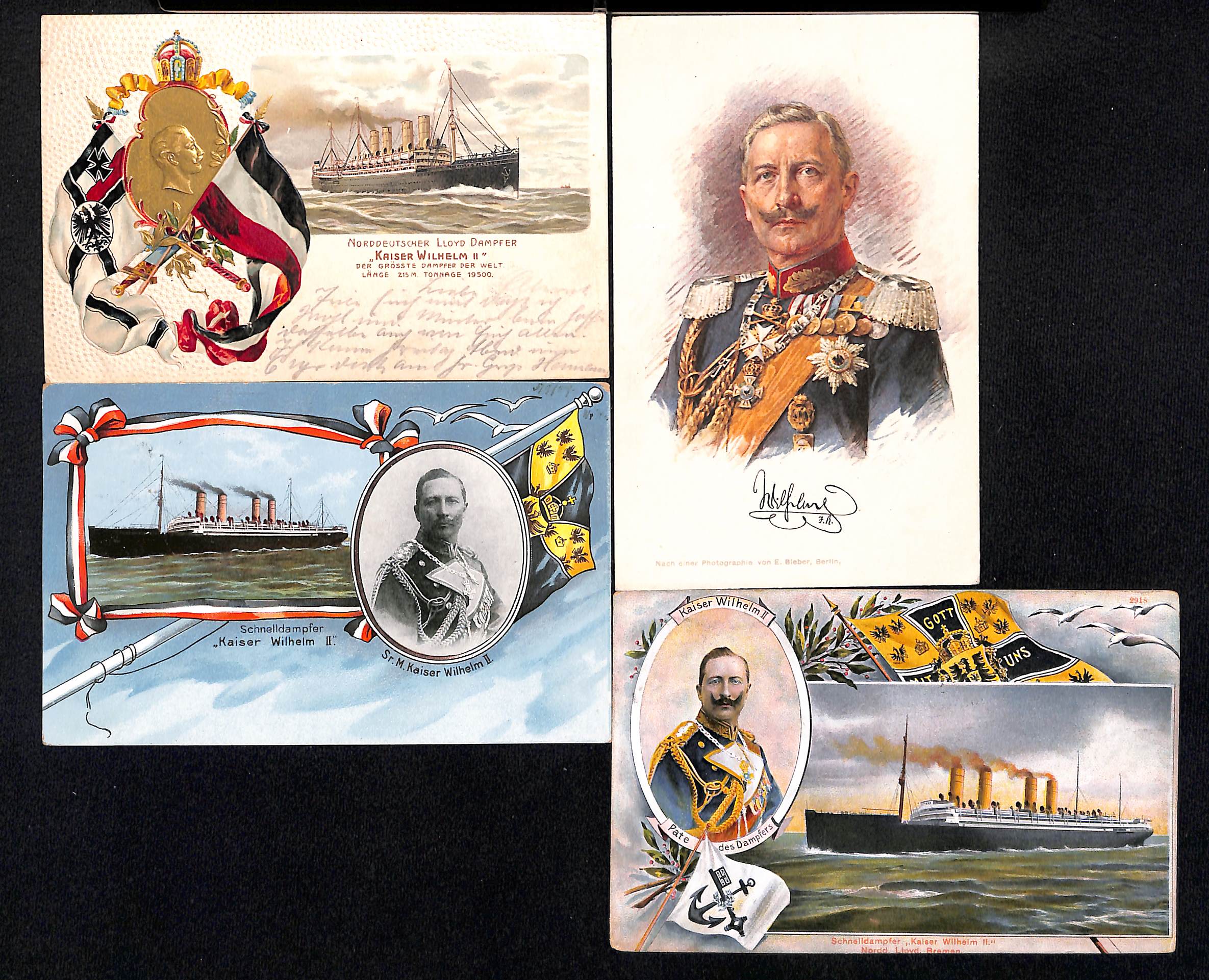 Kaiser Class Ships. 1898-1915 Picture postcards and ephemera, comprising "Kaiser Friedrich" - Image 8 of 9