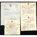 South Africa. 1942 South African Red Cross forms from S.A Brouard to his wife or parents in