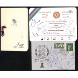 India. 1927-2004 Ephemera including 1926-27 M.C.C tour of India Christmas card; 1952 Hampshire match