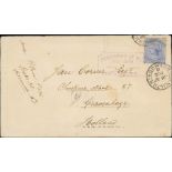 1902 (June 27) Cover endorsed from P. Corver on Burtts Island, franked 2½d to Holland, with violet