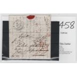 Uniform 4d Post / Mail from Abroad. 1839 (Nov 26) Entire letter from Rome to The Duke of