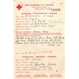 Barbados. 1942 (Aug 9) Swiss Red Cross form (number "61") from Mrs Kathleen le Sueur in Barbados, to