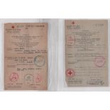 1941-42 German forms from Guernsey (3) or Jersey (18) all to members of the British forces, one with
