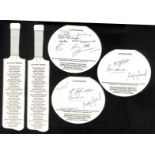 Signed Menus. 1973-2006 Menus, all signed, including signatures of Geoffrey Boycott, Denis