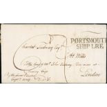 Portsmouth. 1765 (Oct 4) and 1709 (Sep 21) Entire letters from Antigua to Wells, the first "p. Capt.