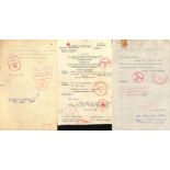 1941-44 Forms to or from Jersey (2) or Guernsey (5) with differing German censor cachets, comprising