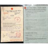 Ceylon. 1942-44 Ceylon Red Cross forms (7, two types) all from Gordon Male to his parents in Jersey,