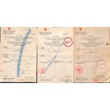 Canada. 1942 German forms from R.H Johns (3) or members of the Falla family (4) in Guernsey to