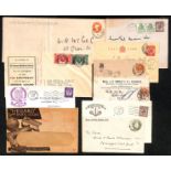 England. 1829-1970 Postally used covers, cards and an entire letter, including a rare 1829 letter