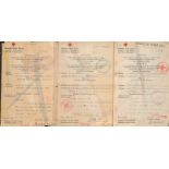 Canada. 1941-43 German forms from Guernsey to Canada, ten with replies on reverse, all with straight