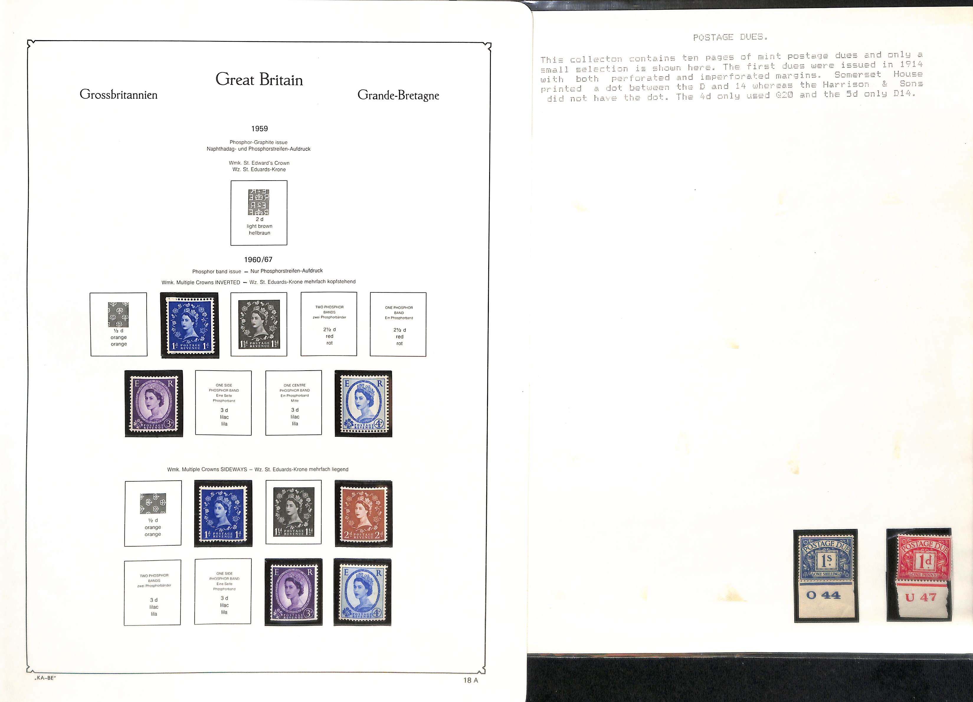 1840-1979 Mint Collection in an album including 1840 1d black QF plate 1a (three margins, probably - Image 21 of 24