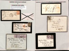 South Africa/G.B. 1855-1936 Covers from G.B to South Africa including 1855 cover prepaid 8d in cash,