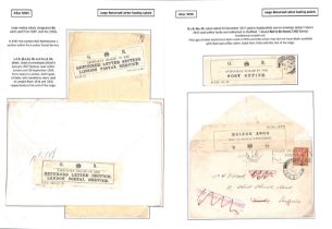 Officially Sealed Labels. c.1880-1950 Returned Letter Office Officially Sealed labels (22, three