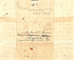 1837 (Feb.) Entire letter from Agnes Brookhouse to Mary Sampson in Utica, N.Y, forwarded to Augusta,