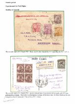 1920 (Mar. 9/10) Bombay to Karachi experimental air service, registered cover and picture postcard