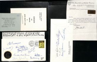 Autographs. 1901-2001 Letters, postcards, menus, commemorative covers and ephemera, all signed by