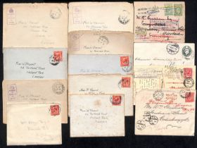 1901-38 Covers and cards all returned to the sender, various cachets including boxed dated "RETURNED