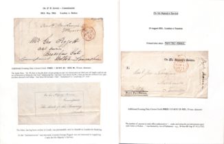 Navy/Army/Chelsea Hospital. 1821-39 Entire letters or entires comprising printed wrappers from the