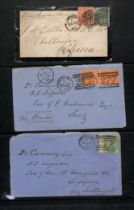 1863 Cover franked 4d + 1/- from London to Foochowfoo, China, with British P.O arrival backstamp,