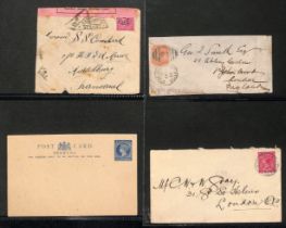 1888-1952 Covers and cards including 1888 covers to England franked 4d (2), Boer War P.O.W covers (