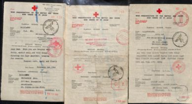 German Censorship. 1943-44 Forms to or from Guernsey (61) or Jersey (3), all censored in Berlin with