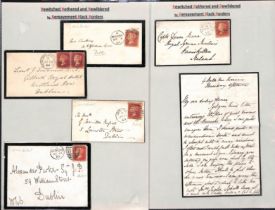 Ireland. 1844-1968 Covers and lettersheets from or to Ireland, mainly QV, including spoons, Straffan