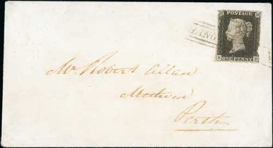 1842 (Nov. 14) Entire letter from Sheffield to Wath near Sheffield bearing a 1d black, FI plate 9,
