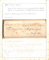 1805-39 Entire letters or entires (22) and fronts (7) including alterations in the day of posting by