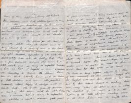 Livingstone/Slavery. 1872 (undated) Four page letter from Lieut. William Henn, R.N. on printed "