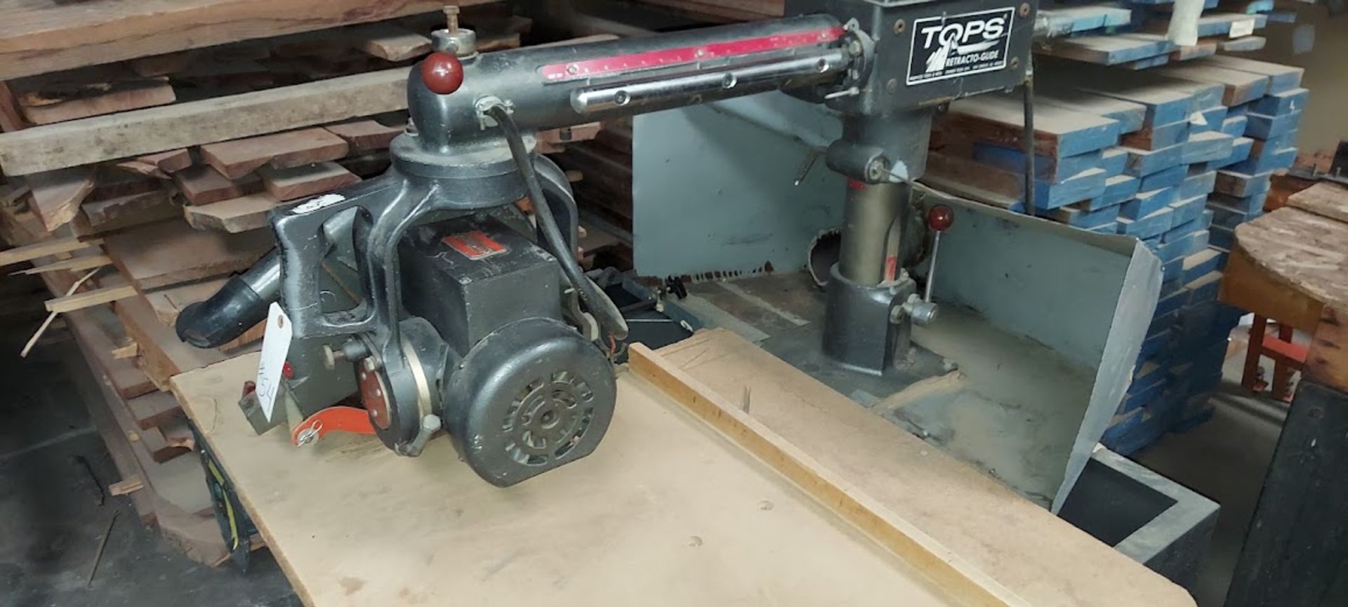 Tops 14" Radial Arm Saw, Model 55508M, 3hp 3ph - Image 3 of 4