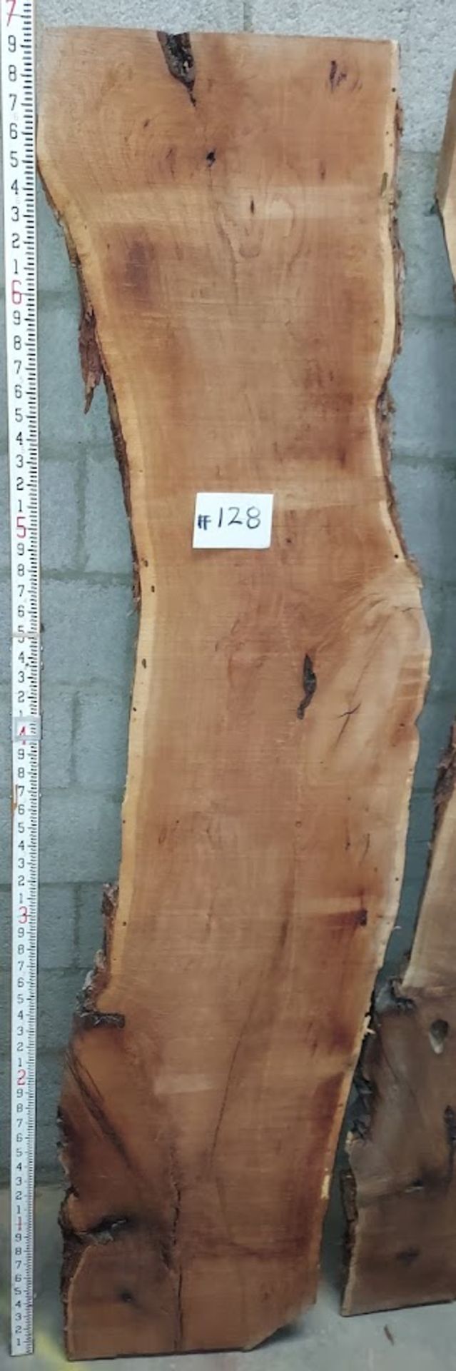 Mesquite Hardwood Lumber Slab, Size is approx. 84" x 18" x 2-1/4" Thick (Book Matched 129 & 130)