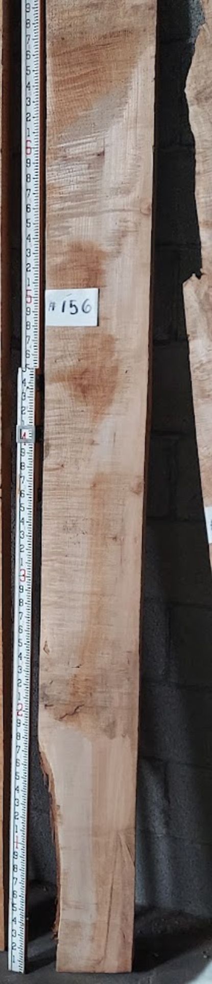 Maple Hardwood Lumber Slab, Size is approx. 84" x 7" - 8-3/4" x 2-3/4" Thick, Curly