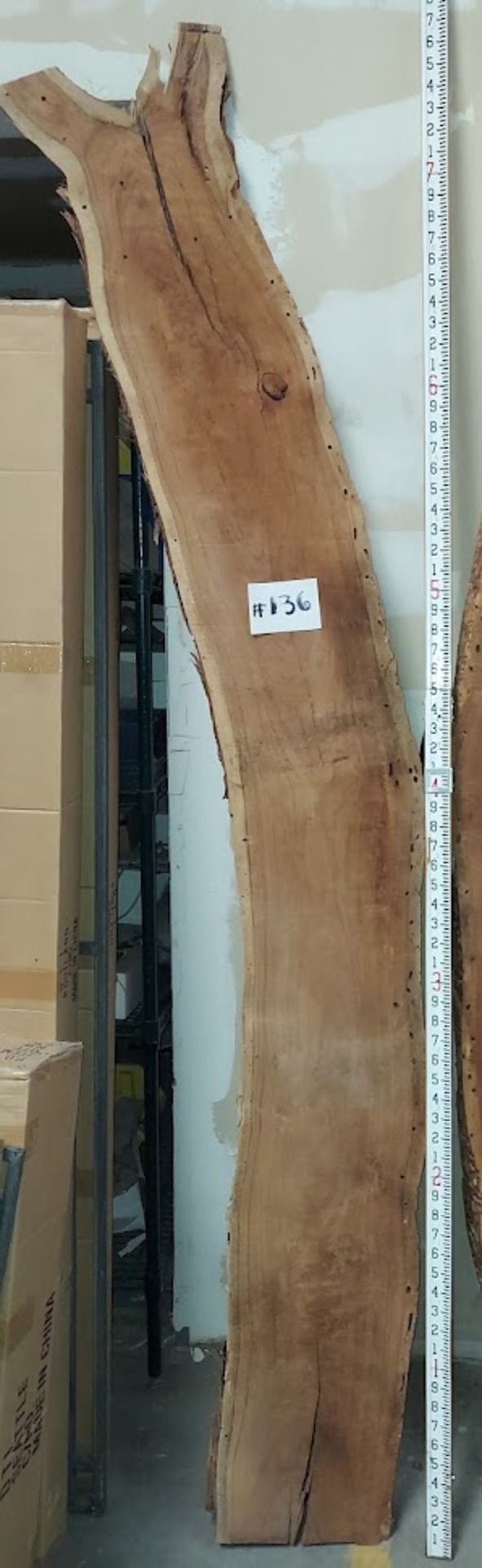 Mesquite Hardwood Lumber Slab, Size is approx. 93" x 10" - 12" x 2" Thick (Book Matched 137)